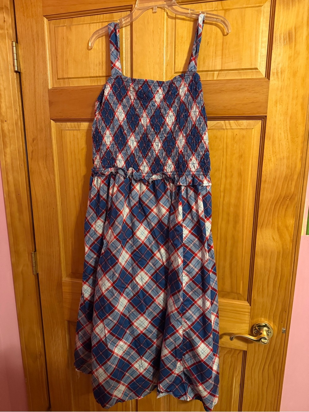 Old Navy Blue, Red & White Plaid Sundress